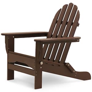 Icon Chocolate Plastic Folding Adirondack Chair