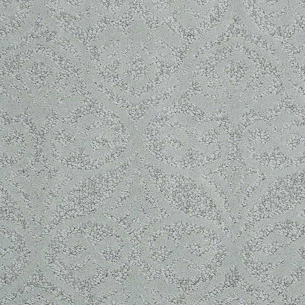 Perfectly Posh - Aspen - Blue 43 oz. Nylon Pattern Installed Carpet