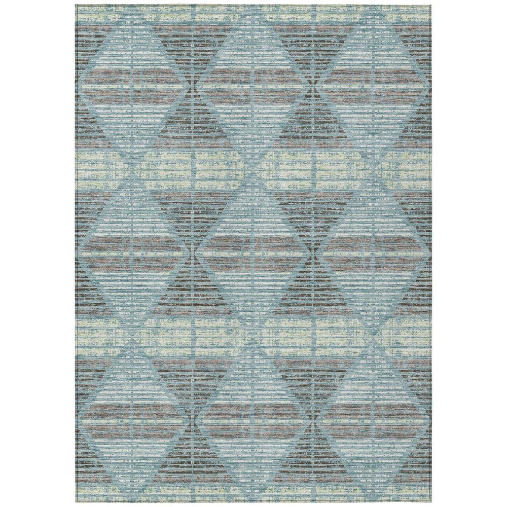 Chantille Machine Washable Indoor/Outdoor Abstract ACN2671 Teal 3 ft. x 5 ft. Area Rug price history on PriceWatchPro