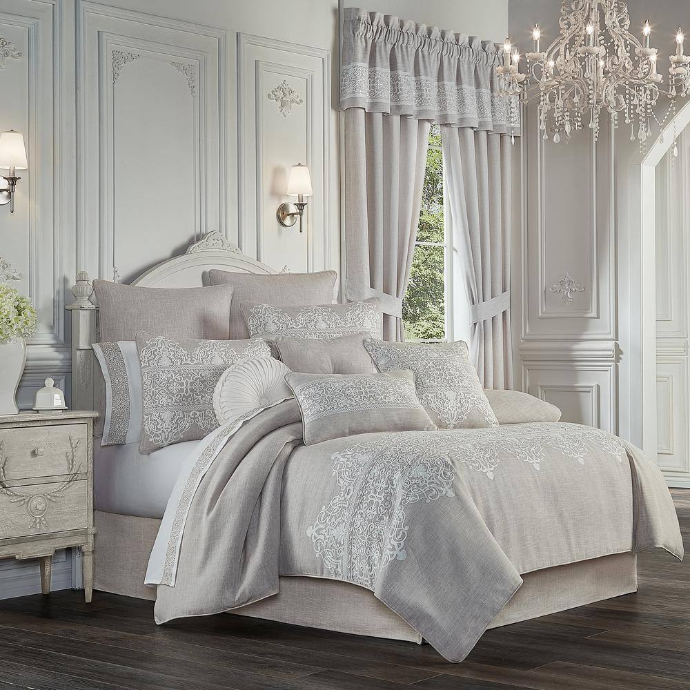 Annie Solid Beige Faux Linen Euro Pillow Sham