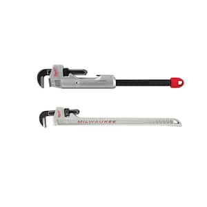 10 in. Aluminum Pipe Wrench with Power Length Handle with Al. Cheater Wrench (2-Piece)
