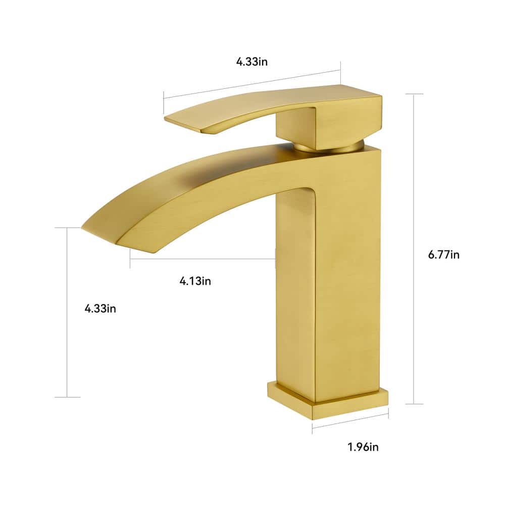 Brushed Gold Single-Handle Bathroom Faucet