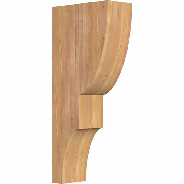Ekena Millwork 5-1/2 in. x 12 in. x 28 in. Western Red Cedar Ridgewood Smooth Corbel