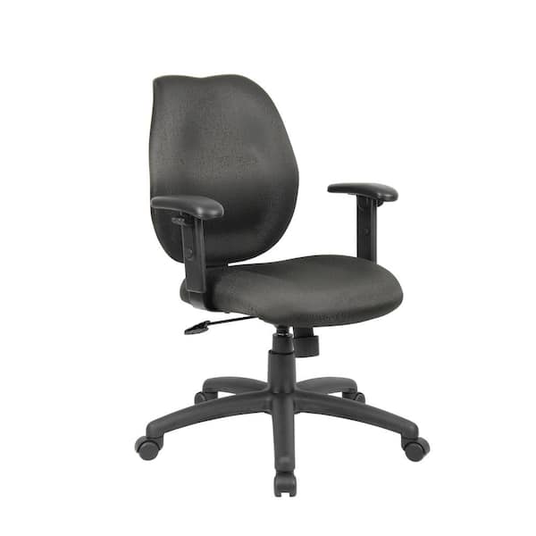 BOSS Office Products Black Task Chair with Adjustable Arms