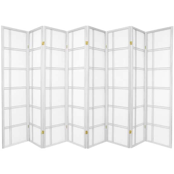 Oriental Furniture 6 ft. White 8-Panel Room Divider