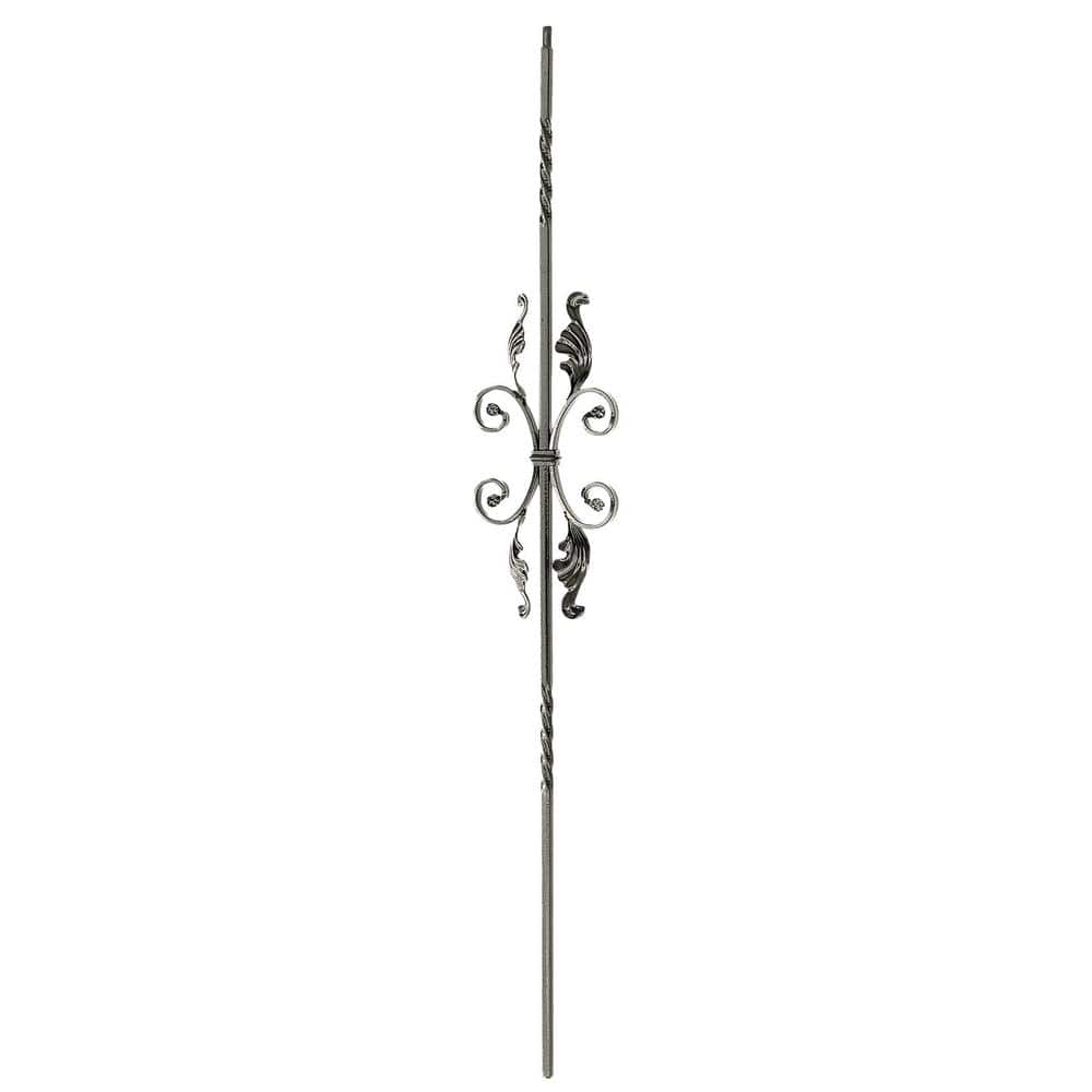 44 in. x 6-5/8 in. Leaf Scroll Classic Warm Nickel Powder Coated Wrought Iron Metal Stair Baluster price history on PriceWatchPro