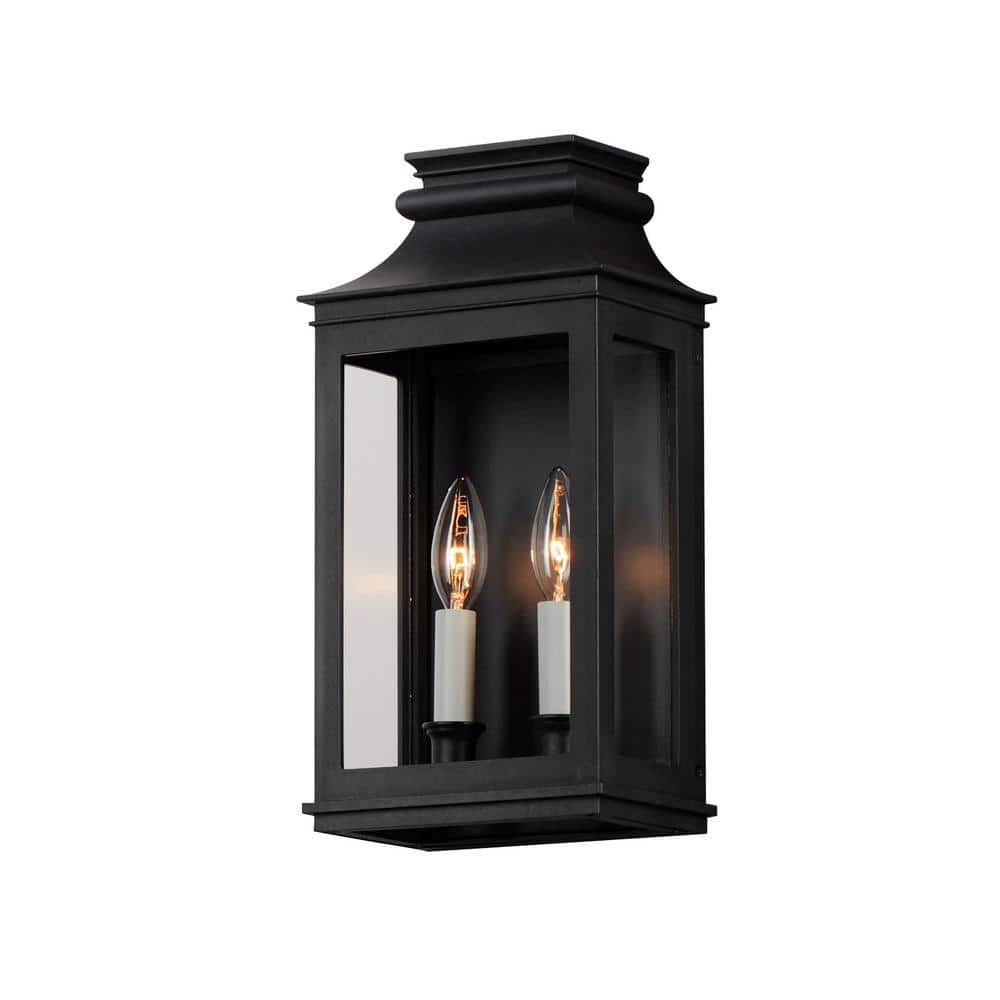Savannah VX 2-Light Black Outdoor Hardwired Wall Sconce price history on PriceWatchPro