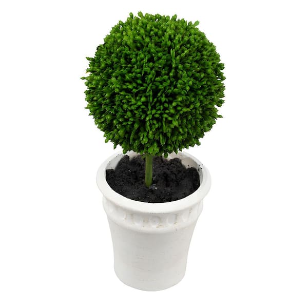 Unbranded 0.79 ft. Artificial Mini Faux Plant Trees, Topiary Trees 2-Pack