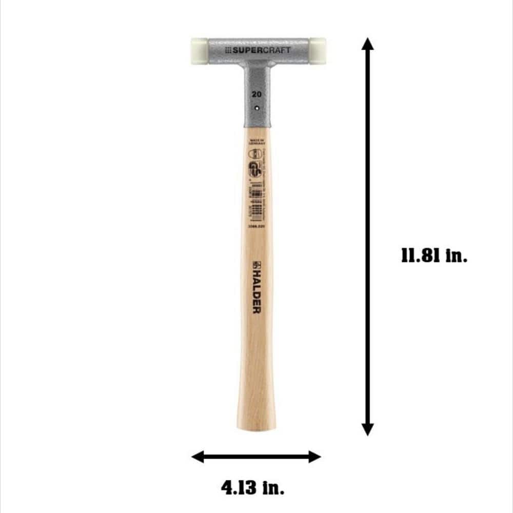 Halder Supercraft 8 oz Nylon-Faced Dead Blow Hammer with Hickory Handle