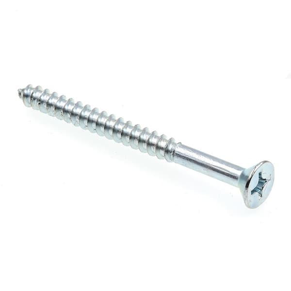 Prime-Line #14 x 3 in. Zinc Plated Steel Phillips Drive Flat Head Wood Screws (50-Pack)