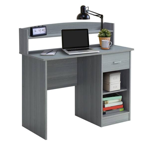 Techni Mobili Classic Office Desk with Storage, Gray