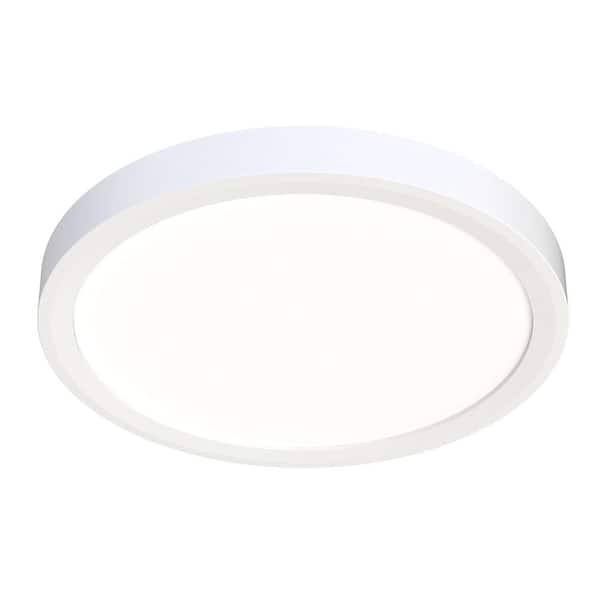 Juno Slimform 7 in. White Integrated LED Flush Mount for J-Box