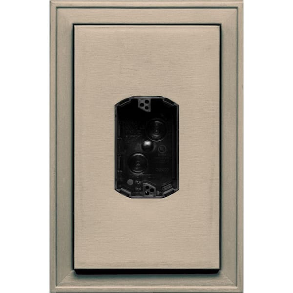 Builders Edge 8.125 in. x 12 in. #085 Clay Jumbo Electrical Mounting Block Centered