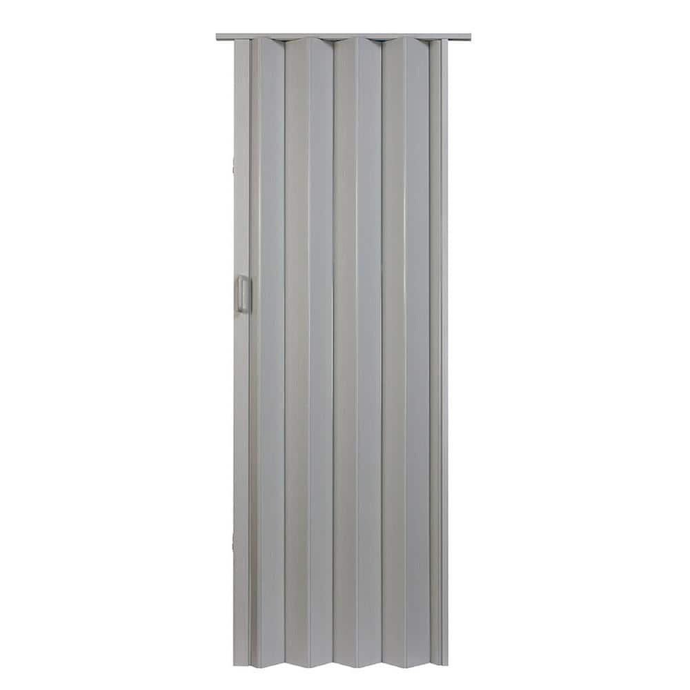 Spectrum 36 in. H x 80 in. H Oakmont PVC Vinyl Dove Grey Accordion