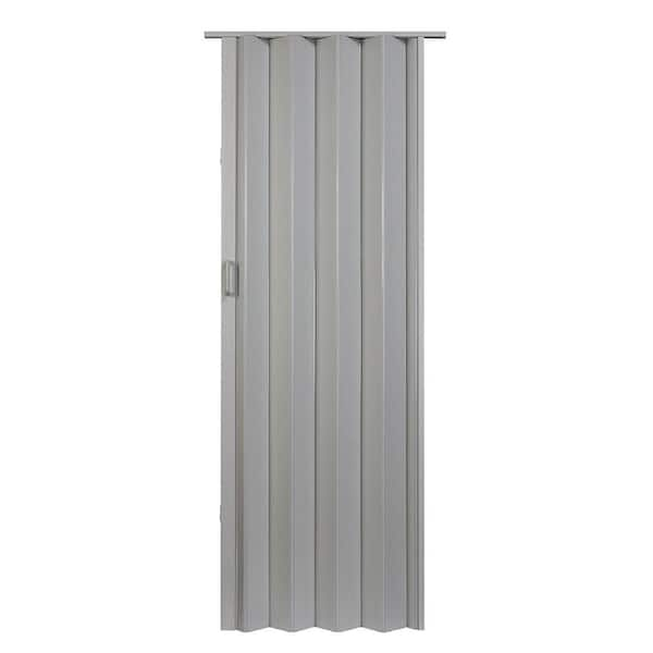 Spectrum 36 in. H x 80 in. H Oakmont PVC Vinyl Dove Grey Accordion Door