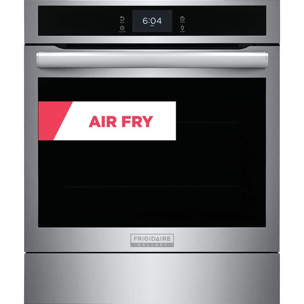 Gallery 24 in. Single Electric Wall Oven Self-Cleaning with Air Fry, Steam Bake and True Convection in Stainless Steel