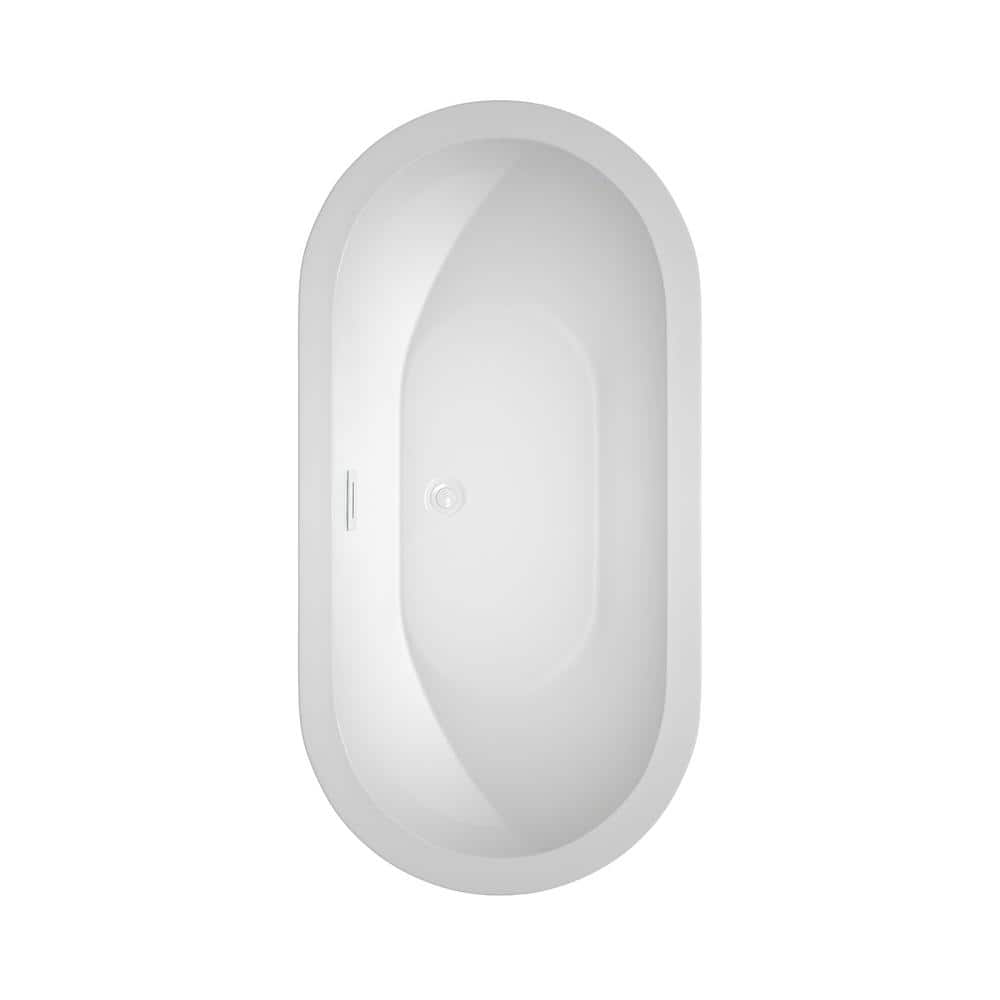 Soho 60'' White Freestanding Acrylic Soaking Bathtub