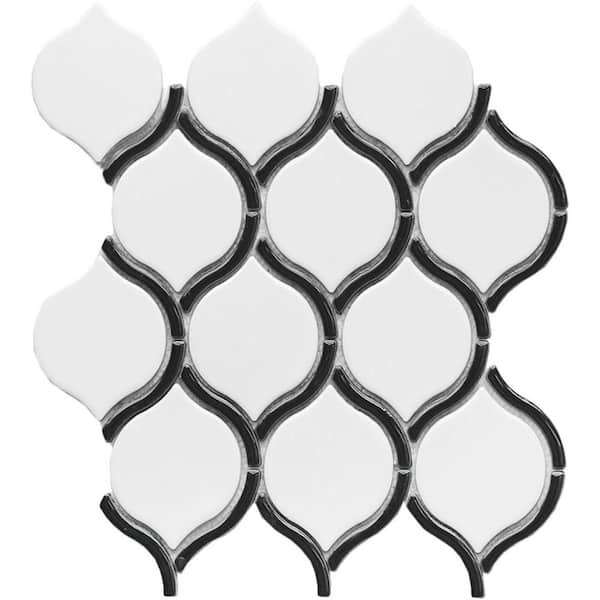 Divine Alula Gunmetal 10 in. x 12 in. Glazed Ceramic Mosaic Tile (0.85 Sq. Ft.) Divine Alula Gunmetal 10 in. x 12 in. Glazed Ceramic Mosaic Tile (0.85 Sq. Ft.)