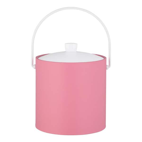Kraftware RAINBOW 3 qt. Pink Ice Bucket with Acrylic Cover