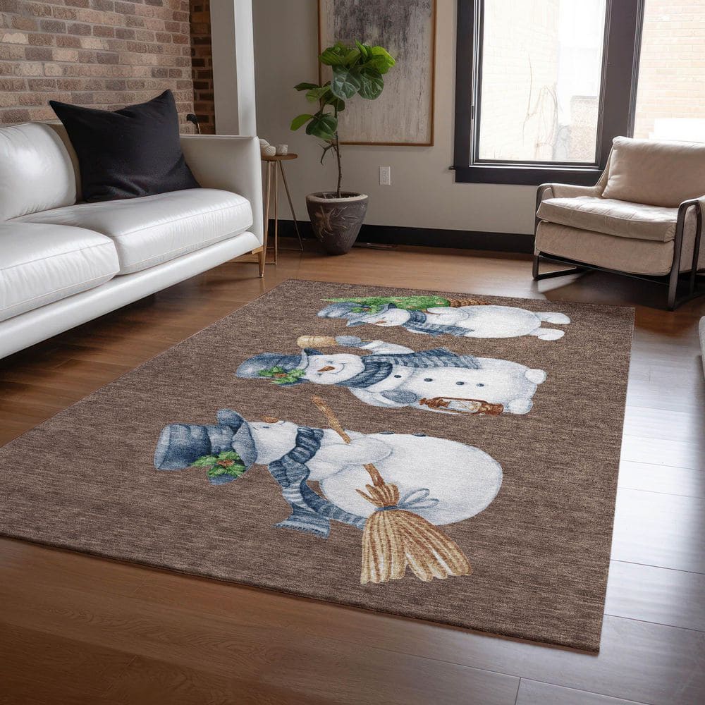 Chantille Machine Washable Indoor/Outdoor Abstract ACN1826 Brown 3 ft. x 5 ft. Area Rug price history on PriceWatchPro