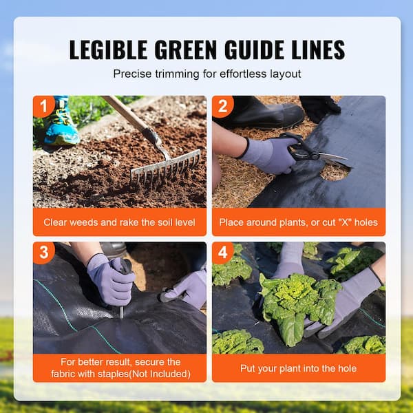 SKYSHALO 13 ft. x 108 ft. Premium Heavy Duty Weed Barrier