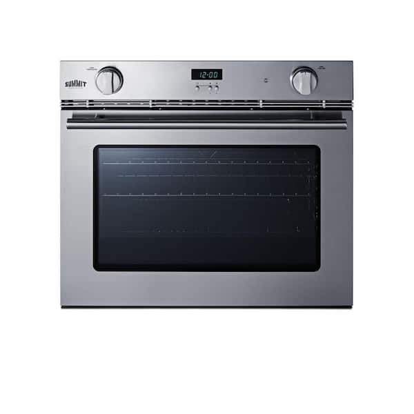 Summit Appliance 27 in. Single Gas Wall Oven in Stainless Steel