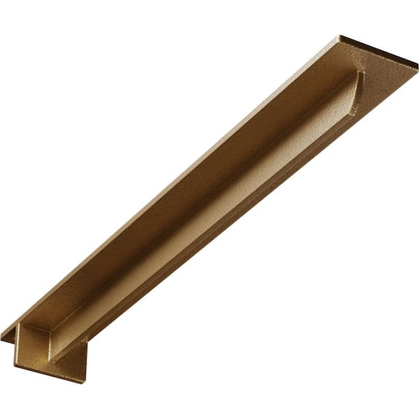 Ekena Millwork 3 in. x 2 in. x 24 in. Steel Hammered Gold Heaton Bracket