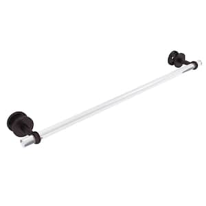 Clearview 30 in. Shower Door Towel Bar with Twisted Accents in Antique Bronze