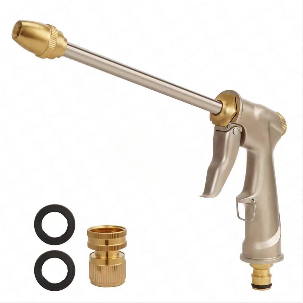 Adjustable Zinc Alloy Garden Hose Nozzle 4 Spray Modes Leak-Proof Brass Head Sprayer Long Nozzle Set price history on PriceWatchPro