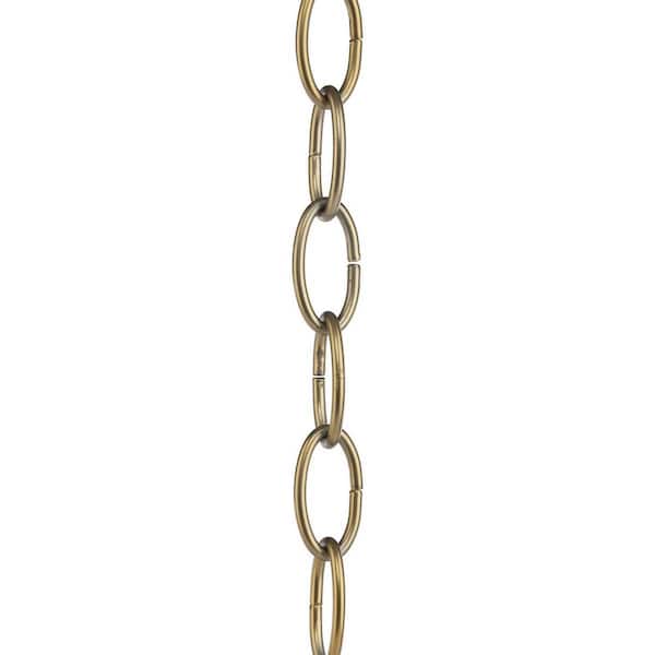 Progress Lighting Accessory Chain - 48 in. of 9-Gauge Chain in Soft Gold