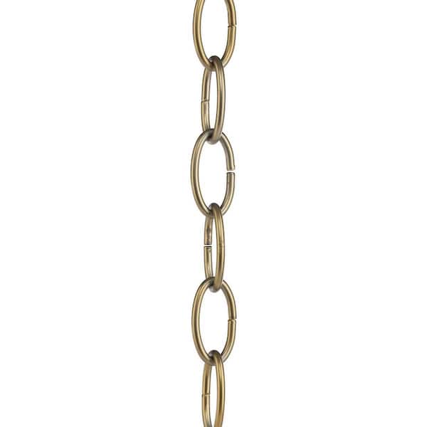 Progress Lighting Accessory Chain - 48 in. of 9-Gauge Chain in Soft Gold