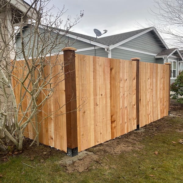 5 in. x 5 in. x 1/2 ft. H Powder Coated Black - Galvanized Steel Pro Series Mailbox and Fence Post Guard