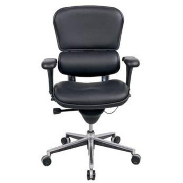 HomeRoots Zabrina Black Leather Side Chair