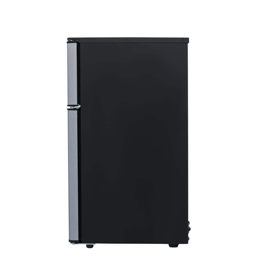 Compact Stainless Steel 3.1 cu ft Mini Refrigerator with Top Freezer