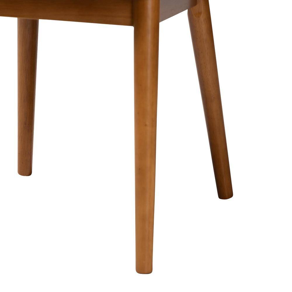 Beige Cane-Wood Parsons High Side Chair