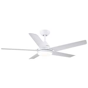 48 In 5 Fan White ABS Blade Intergrated LED Ceiling Fan with Remote Reversible Motor