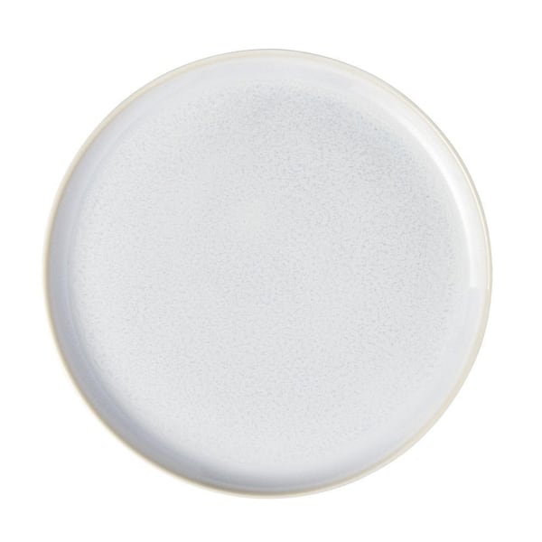 Crafted Cotton White Reactive Glaze Salad Plate