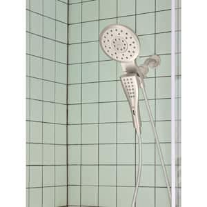 Verso 8-Spray Patterns 2.5 GPM 7 in. Wall Mount Dual Shower Heads with Infiniti Dial in Spot Resist Brushed Nickel