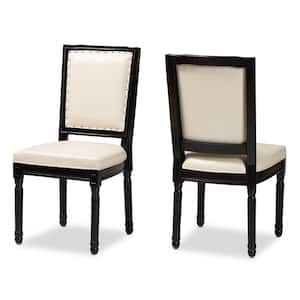 Louane Beige and Black Dining Chair (Set of 2)