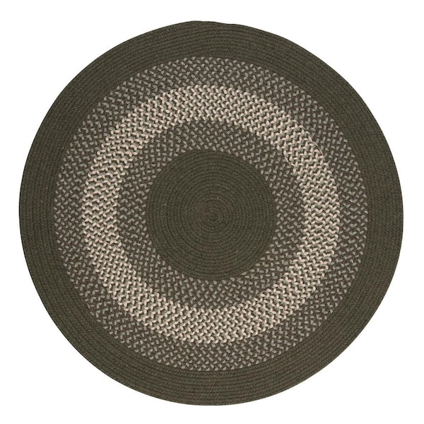 Home Decorators Collection Chancery Olive 6 ft. x 6 ft. Round Braided Area Rug