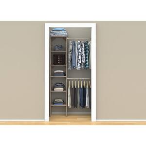 16 in. W Brown Wood Closet System
