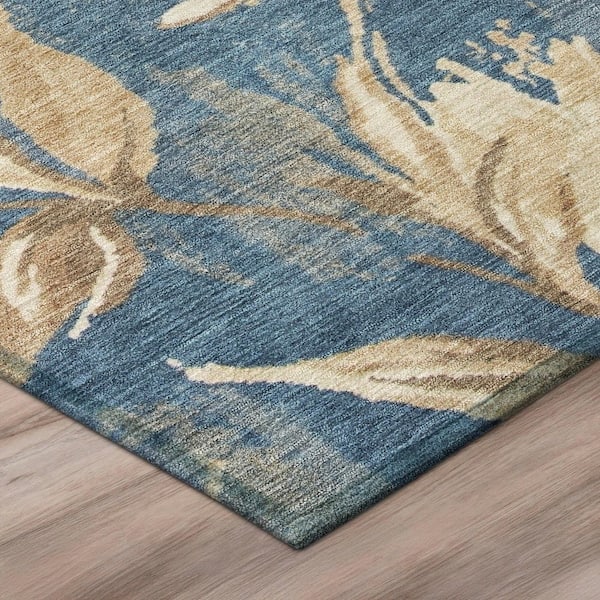Chantille Machine Washable Indoor/Outdoor Abstract ACN2951 Navy 10 ft. x 14 ft. Area Rug