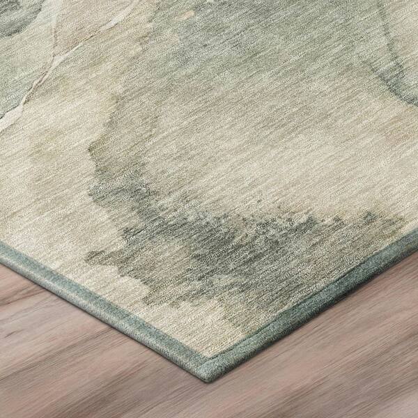 Chantille Machine Washable Indoor/Outdoor Abstract ACN3037 Aloe 2 ft. x 3 ft. Accent Rug