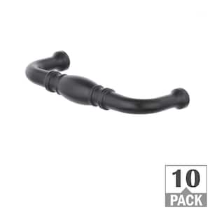 Decorative Bead 3 in. (76 mm) Matte Black Classic Cabinet Pull (10-Pack)