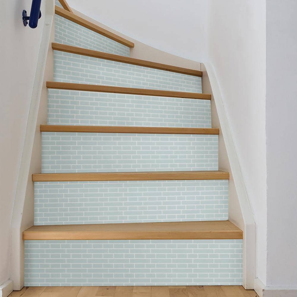 10.5'' W x 10.5'' L PVC Peel and Stick Subway Tile