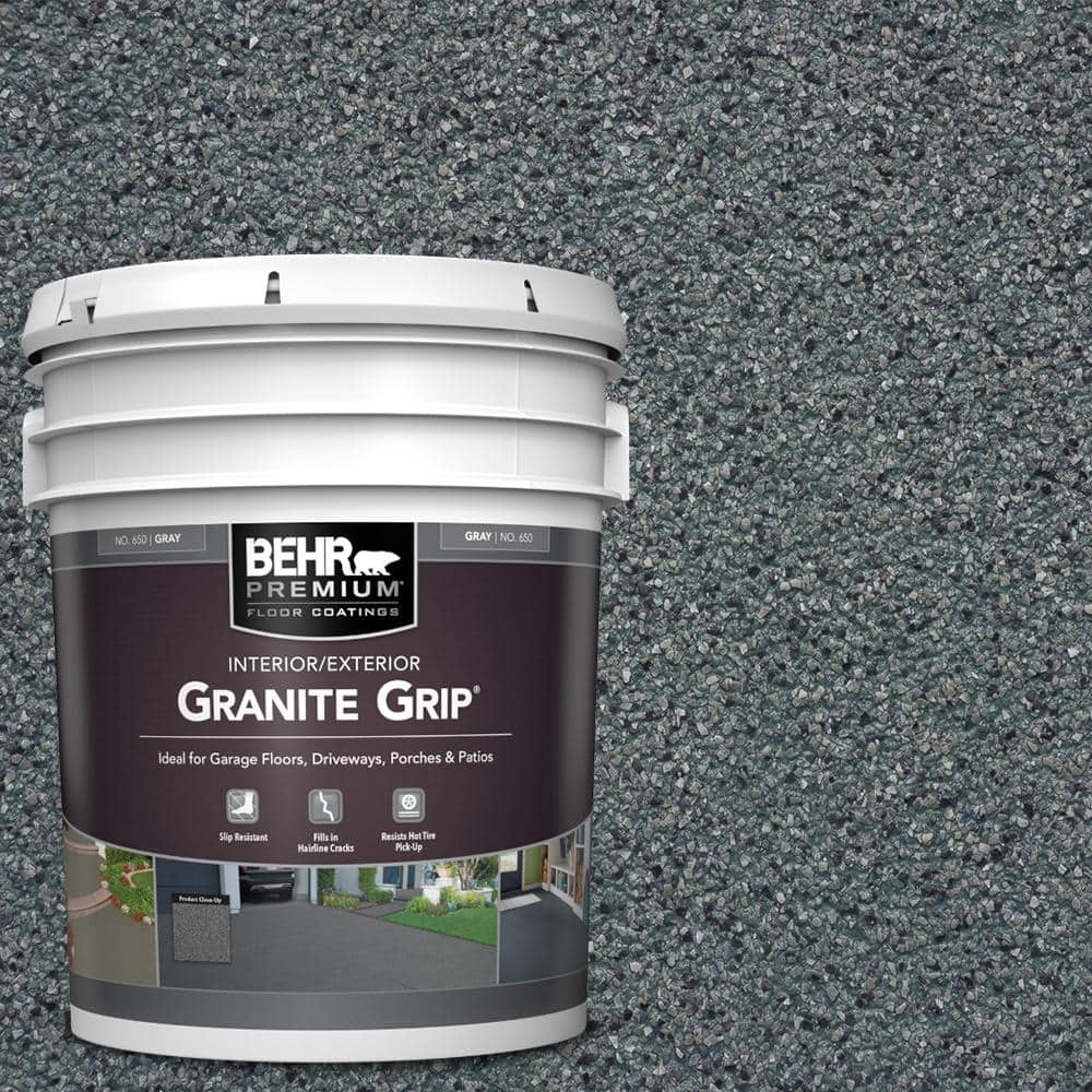 BEHR PREMIUM 5 gal. GG01 Slate Ivory Decorative Flat Interior