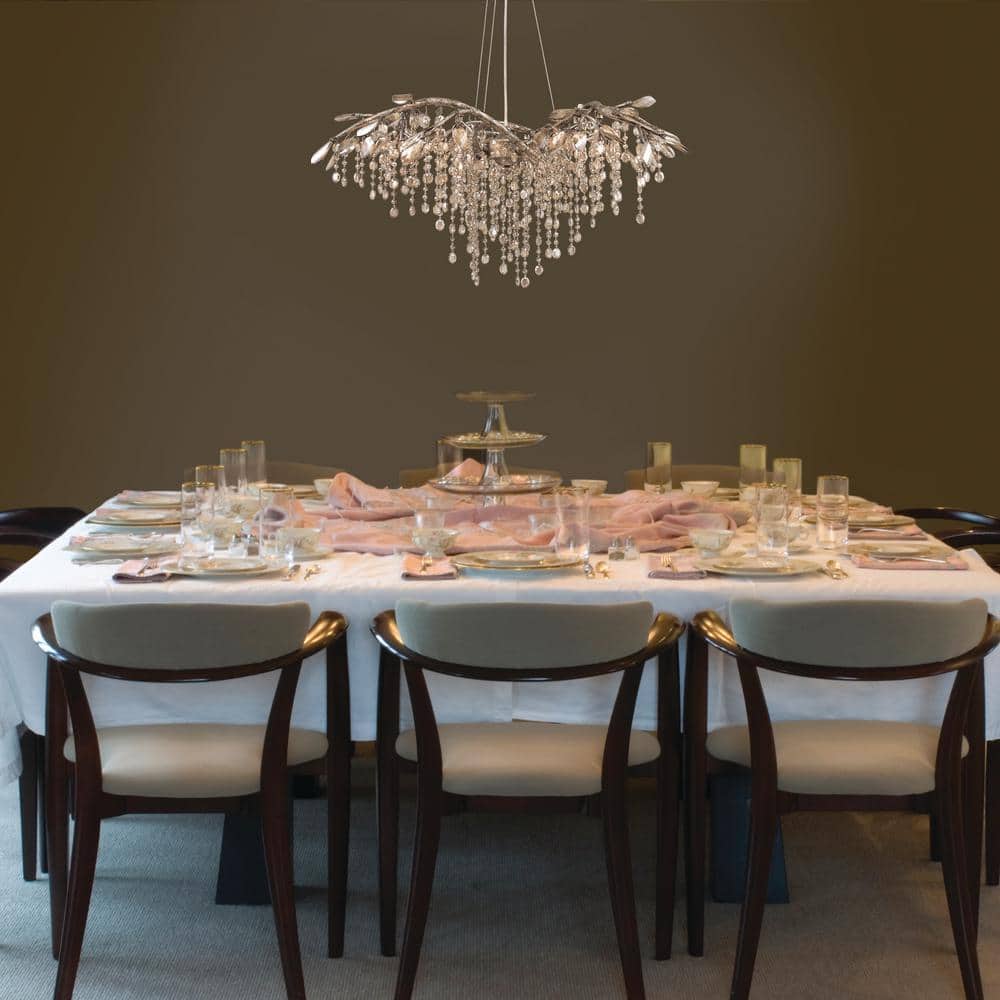 Mystic Gold Crystal Cascade 6-Light Chandelier