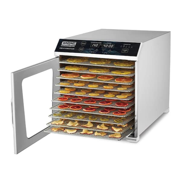 MIDUO 10 Trays 800W Commercial Food Dehydrator Stainless Steel