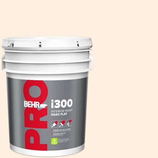 BEHR PRO 5 gal. #P230-1 White Grapefruit Dead Flat Interior Paint
