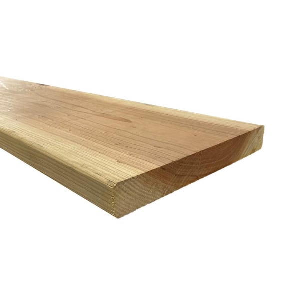 Unbranded 1 1/2 in. x 11 1/2 in. x 10 ft. Con Common Redwood S4S Decking Board